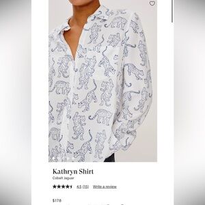 Rails Kathryn Wild Cats Linen Blend Top NWT M